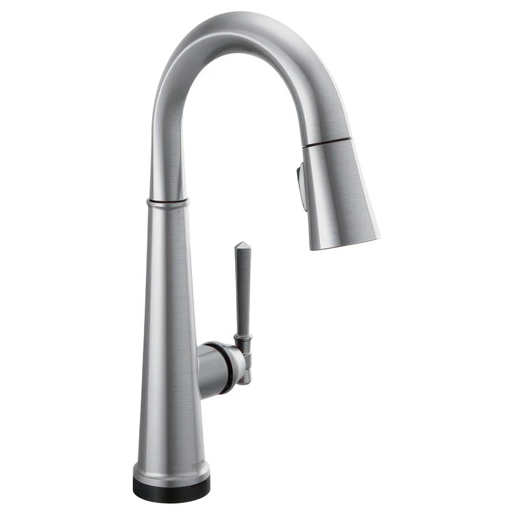 Bar Faucet Emmeline 1 Lever ADA Lumicoat Arctic Stainless Pull Down 1.8 Gallons per Minute - Frankwebs