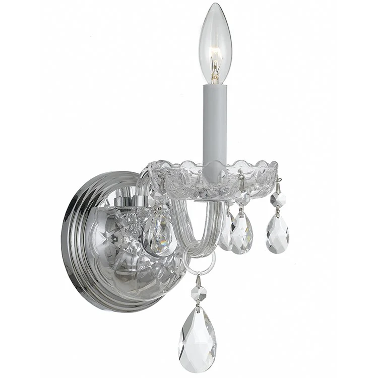 Traditional Crystal Single-Light Wall Sconce - Frankwebs