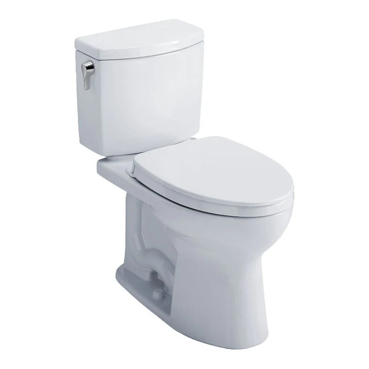 Toilet Drake II 2 Pieces Universal Height Bone Elongated ADA 30 Inch 1.0 Gallons per Flush Left Hand Chrome Soft Close - Frankwebs