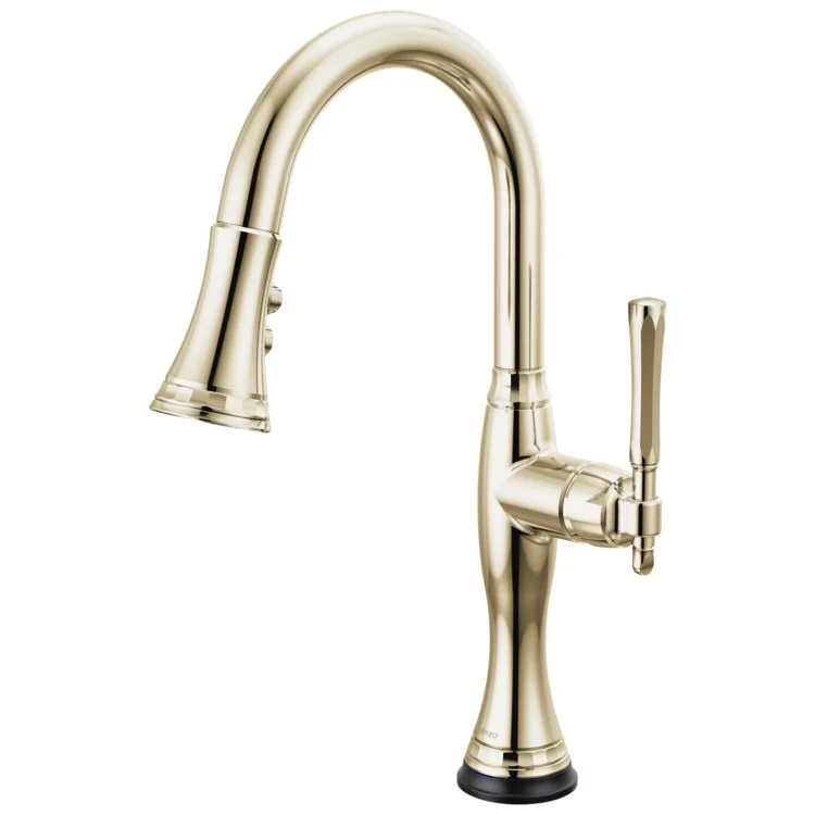 Prep Faucet Tulham SmartTouch Technology 1 Lever ADA Brilliance Polished Nickel Pull Down 2 Function Wand Aerated Stream/Spray 360 Degree Swivel - Frankwebs