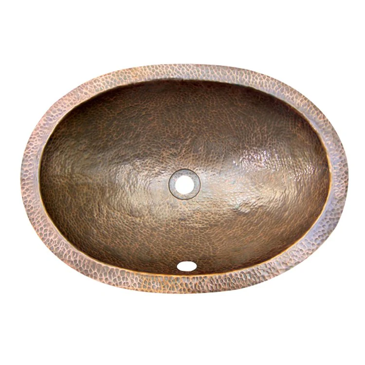 Lavatory Sink Forster Oval 21 Inch Oval Hammered Pewter - Frankwebs