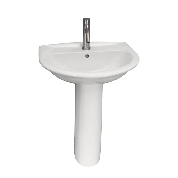 Pedestal Lavatory Karla 505 White Round - Frankwebs