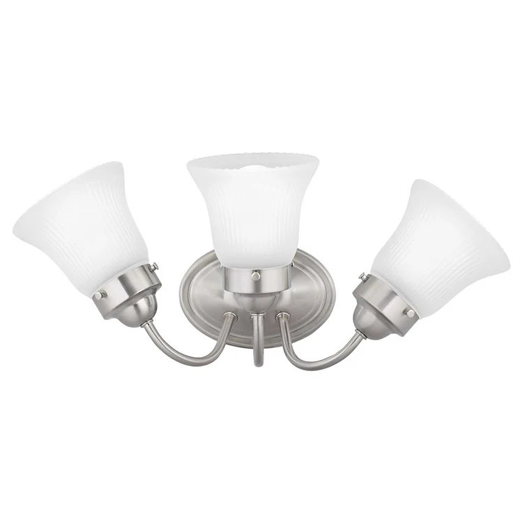 Fluted Glass Three-Light Bathroom Vanity Fixture - Frankwebs