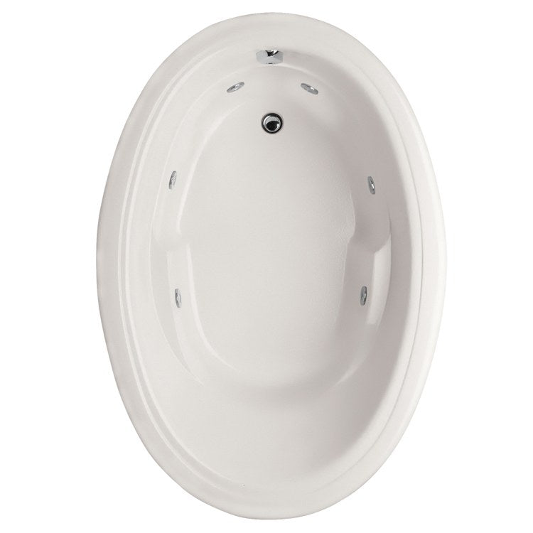 Combination Tub Designer Collection Riley 72 x 42 x 21 Inch Drop-In End Drain Bone Oval - Frankwebs