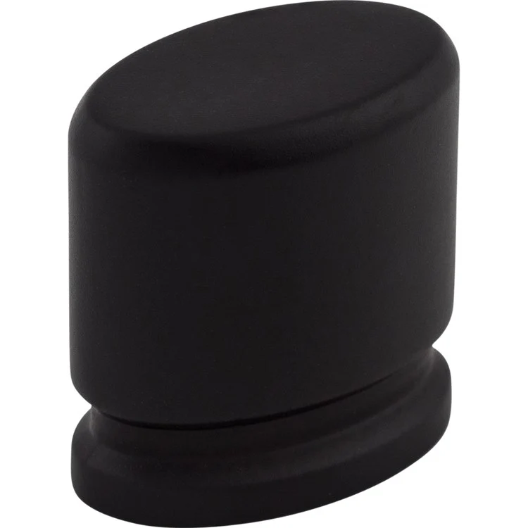 Knob Sanctuary Oval Flat Black Zinc Alloy 1-1/8 Inch - Frankwebs
