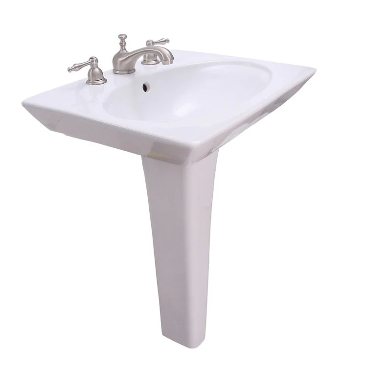 Pedestal Lavatory Opulence Widespread White Oval - Frankwebs