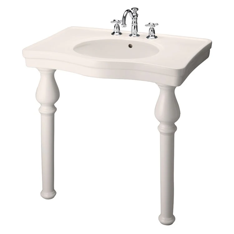 Console Sink Milano 33-1/4 Inch 8 Inch Spread Oval White - Frankwebs