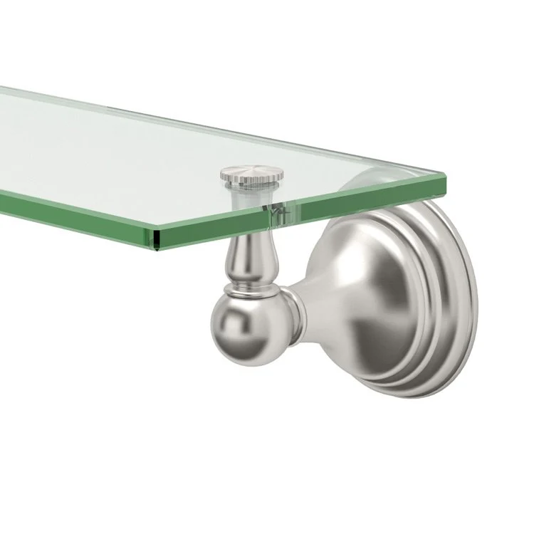 Shelf Charlotte Rectangle Glass Shelf Chrome 20.125 Inch Tempered Glass - Frankwebs