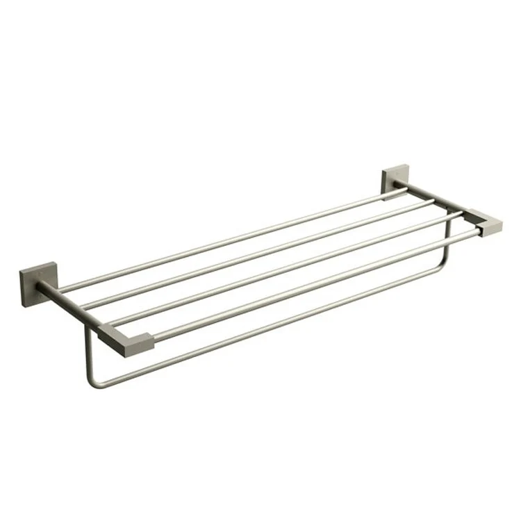 Towel Bar Kubik 24 Inch with Shelf Black Zinc 8-5/8 Inch - Frankwebs