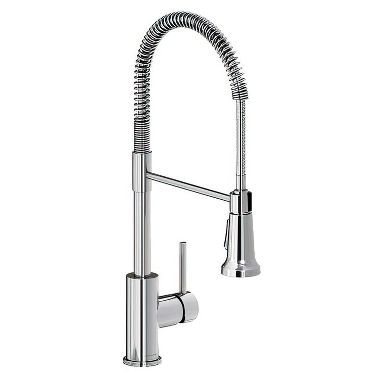 Kitchen Faucet Avado Deck Mount 1 Lever ADA Lustrous Steel Semi-Pro 1 Hole Spout Height 21-11/16 Inch - Frankwebs