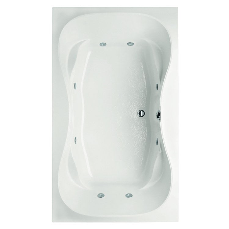 Whirlpool Tub Studio Collection Studio 60 x 42 x 20 Inch Drop-In Side Center Drain White Rectangle - Frankwebs