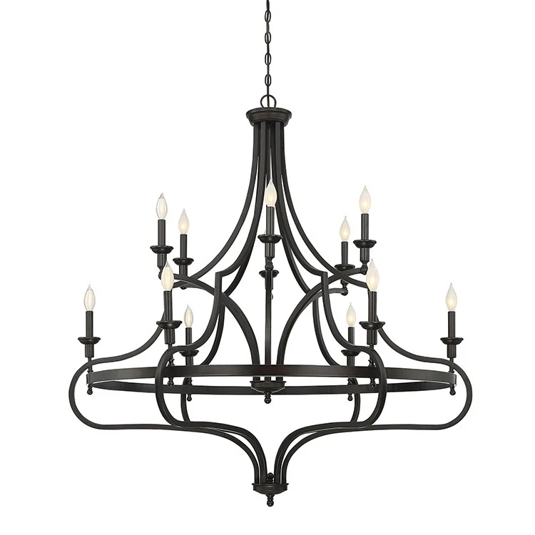 Sheilds Twelve-Light Three-Tier Chandelier - Frankwebs
