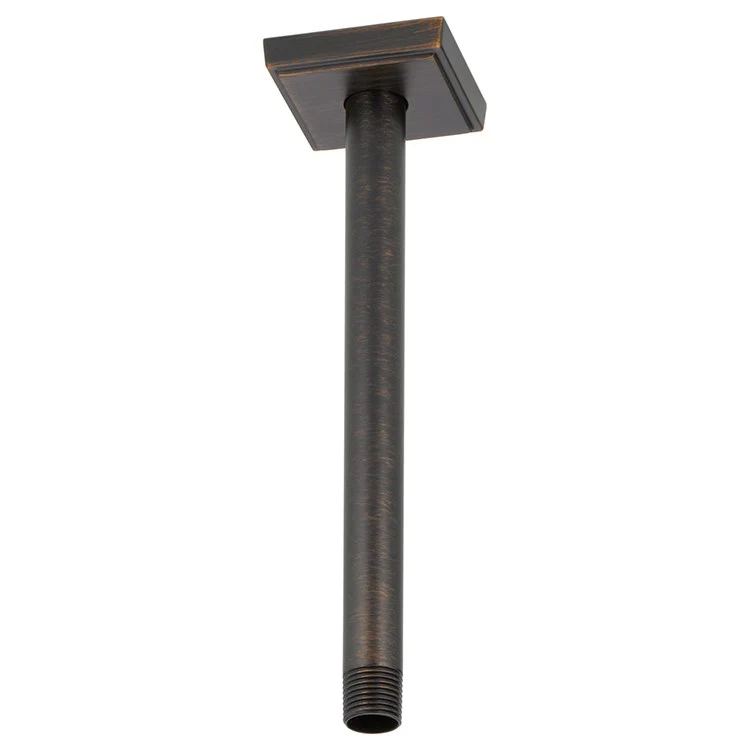 Shower Arm Universal Showering with Square Flange Brilliance Luxe Gold 10 Inch 1/2