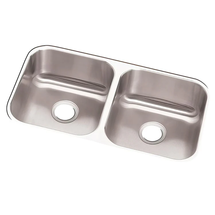 Kitchen Sink Dayton 31.75 x 18.25 Inch Double Bowl Equal Soft Satin Undermount 9 Inch - Frankwebs