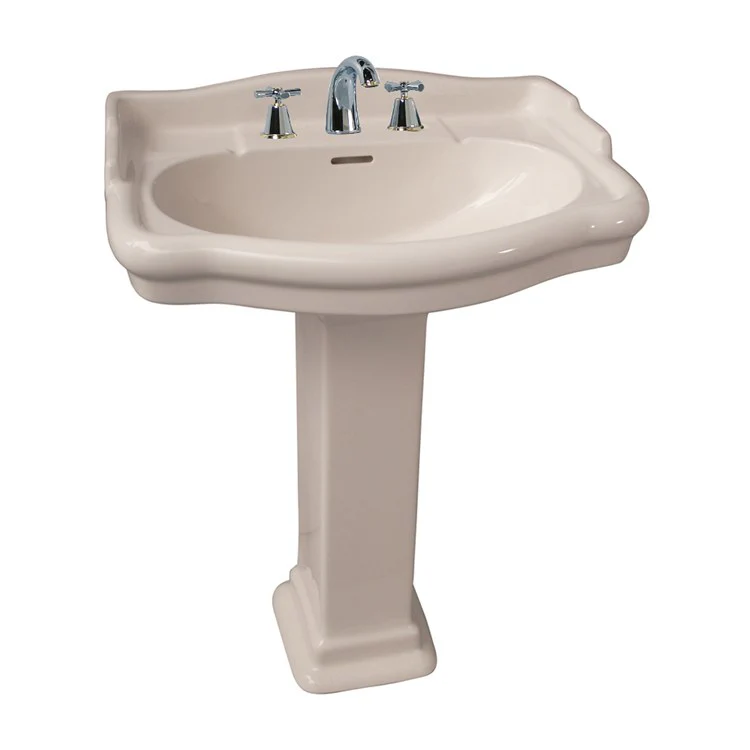 Pedestal Lavatory Stanford 550 Widespread Bisque Oval - Frankwebs