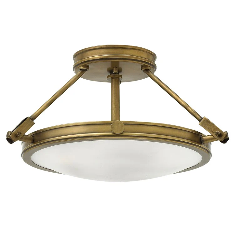 Collier Single-Light LED Semi-Flush Mount Ceiling Light - Frankwebs