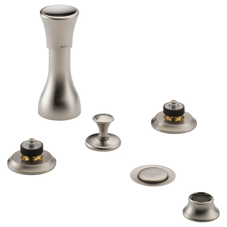 Bidet Faucet Rook Widespread 5-8 Inch Spread 2 Less Handle Brilliance Luxe Gold - Frankwebs