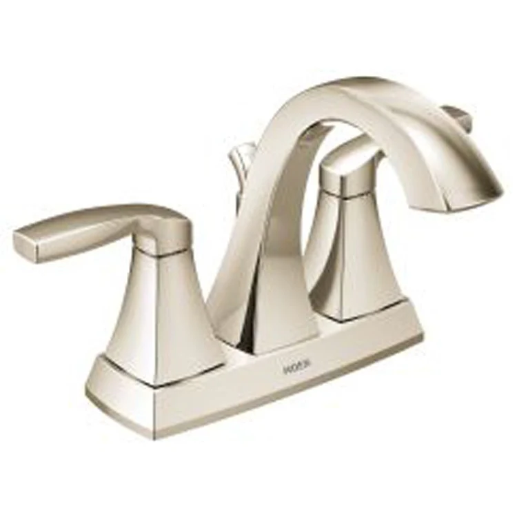 Lavatory Faucet Voss Centerset 4 Inch Spread 2 Lever ADA WaterSense Polished Nickel 1.2 Gallons per Minute - Frankwebs