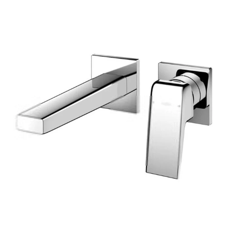 Lavatory Faucet GB Wall Mount Short 1 Lever ADA CALGreen/WaterSense Polished French Gold 1.2 Gallons per Minute - Frankwebs