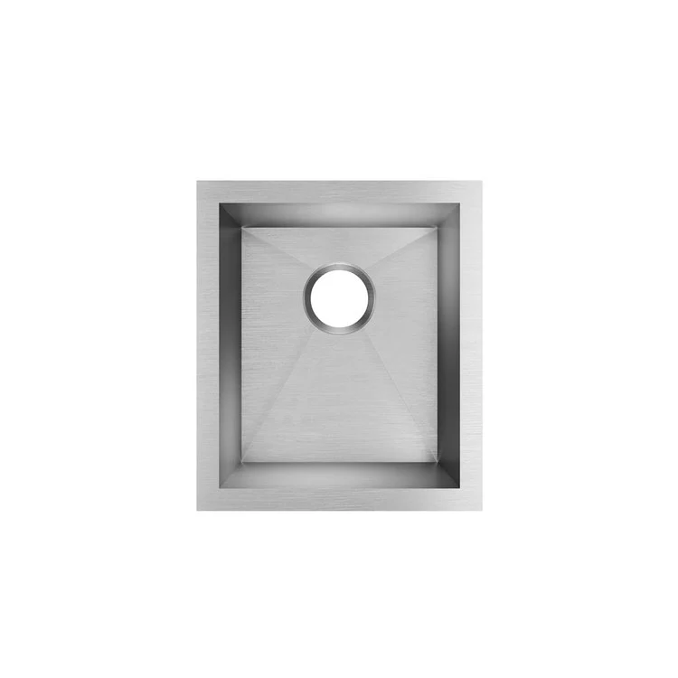 Kitchen Sink Crosstown 16 x 18.5 Inch Single Bowl Polished Satin Undermount Drain Location Rear Center Includes 1000001401 Template - Frankwebs