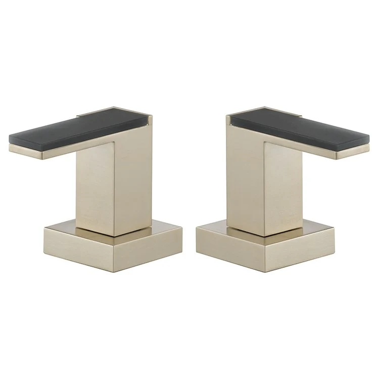 Siderna Metal Roman Tub Faucet Lever Handle Set with Solar Gray Glass Accents - Frankwebs