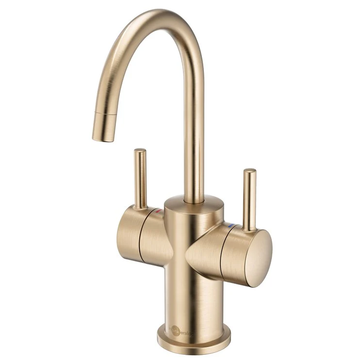 Water Dispenser Showroom Modern 3010 Instant 2 Lever ADA Gooseneck Swivel 360 DEG Brushed Bronze - Frankwebs