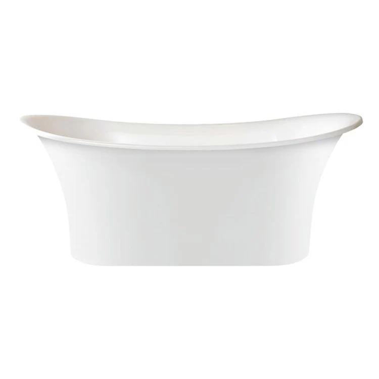 Freestanding Tub Toulouse 71 x 32 Inch Less Overflow Center Drain Standard White Gloss Oval - Frankwebs