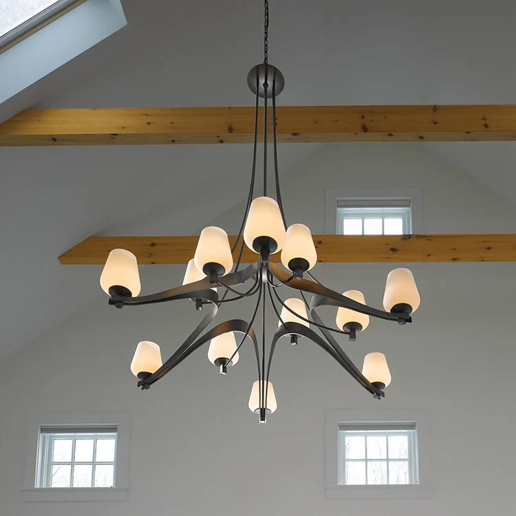 Ribbon Twelve-Light Large Scale Chandelier - Frankwebs