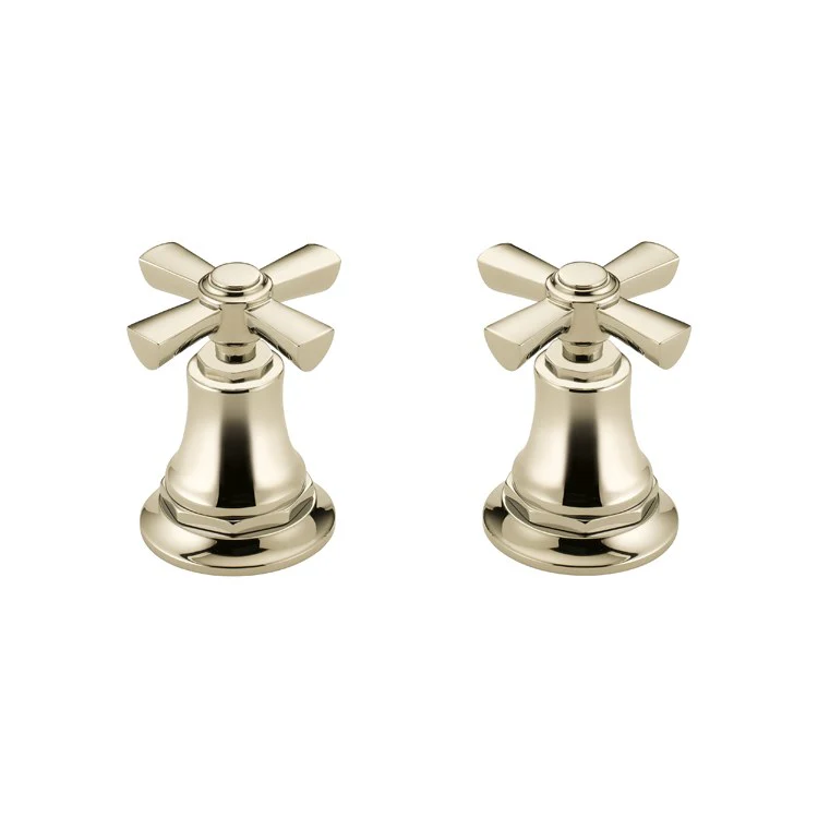 Handle Kit Rook Zinc 2 Cross Brilliance Luxe Gold ADA for Widespread Lavatory and Bidet - Frankwebs