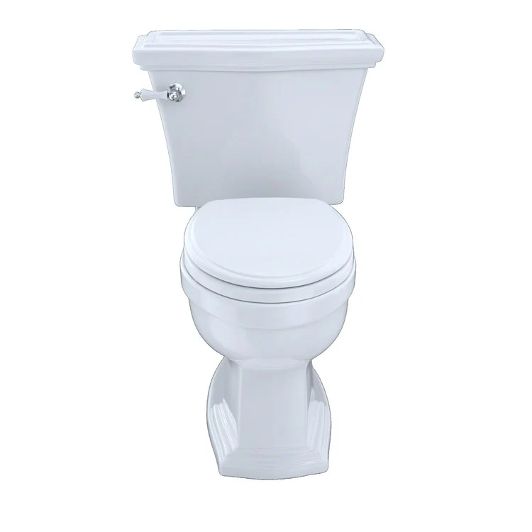 Toilet Eco Clayton 2 Pieces Close Coupled Universal Height Cotton Elongated ADA 31-5/8 Inch 1.28 Gallons per Flush Left Hand Chrome Less Seat - Frankwebs