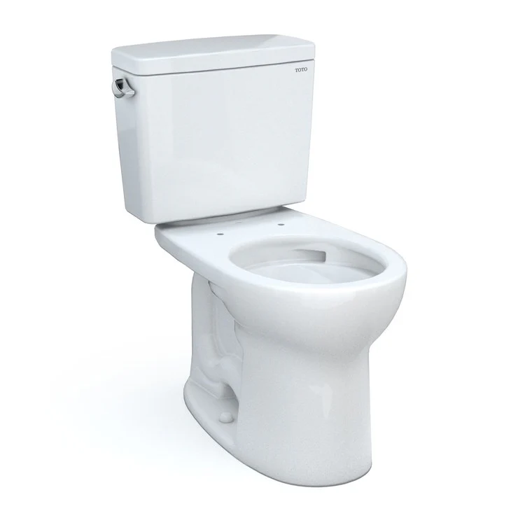 Toilet Drake 2 Pieces Universal Height Cotton Round Front ADA 30-1/8 Inch 1.6 Gallons per Flush Left Hand Chrome Less Seat - Frankwebs