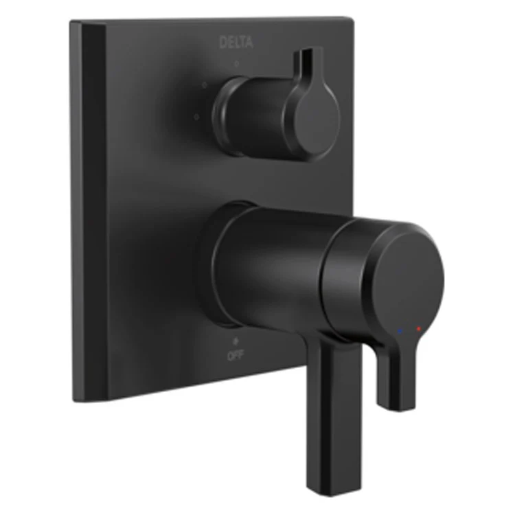 Thermostatic Trim Pivotal TempAssure 17T with 3 Function Integrated Diverter 3 Lever Matte Black ADA for Requires MultiChoice Universal Valve R22000 Series - Frankwebs