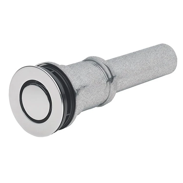 Sink Drain ZeroDrain Pop Down Satin Nickel Brass for Overflow or Less Overflow Sinks Polished and Finished Upper Flange and Stopper - Frankwebs