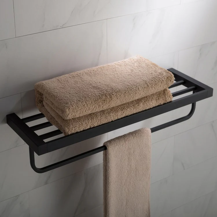 Stelios Bathroom Shelf with Towel Bar - Frankwebs