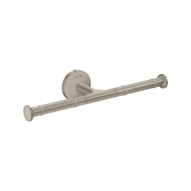 Toilet Paper Holder Universal Circular Double Open Brushed Nickel Metal 10-5/8 Inch 3-1/4 Inch Wall Mount - Frankwebs