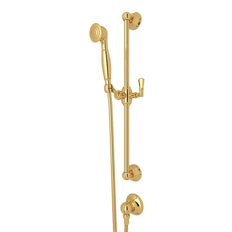Handshower Set Palladian Italian Brass 1 Function 1.8 Gallons per Minute 23-13/16 Inch Brass Slide Bar - Frankwebs