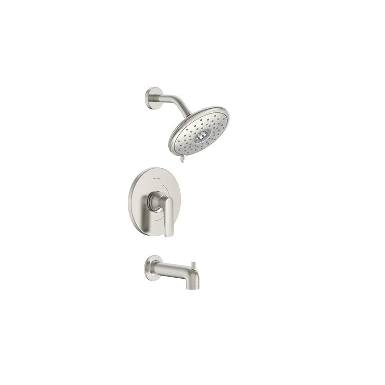 Tub and Shower Trim Aspirations 1 Lever Chrome WaterSense ADA Includes 1.8 GPM Single Function Shower Head/Double Ceramic Disks Pressure Balance Cartridge Brass - Frankwebs