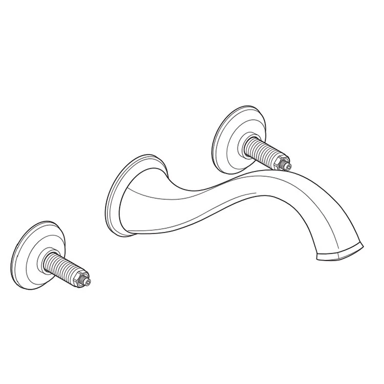 Charlotte Two Handle Wall-Mount Bathroom Faucet without Handles - Frankwebs