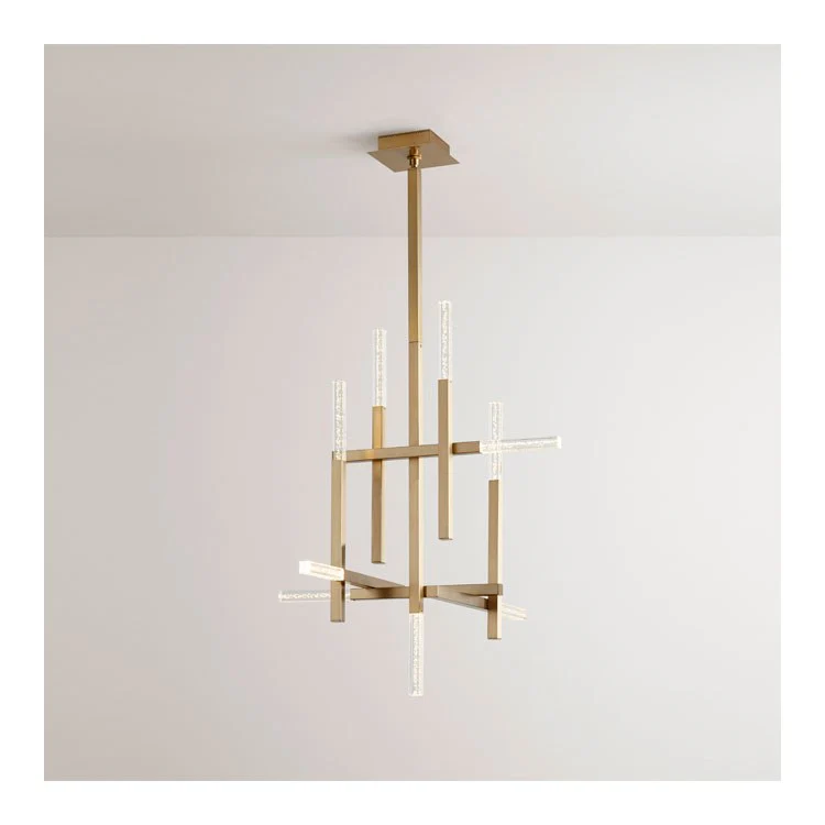 Atlantis Nine-Light Chandelier - Satin Nickel - Frankwebs