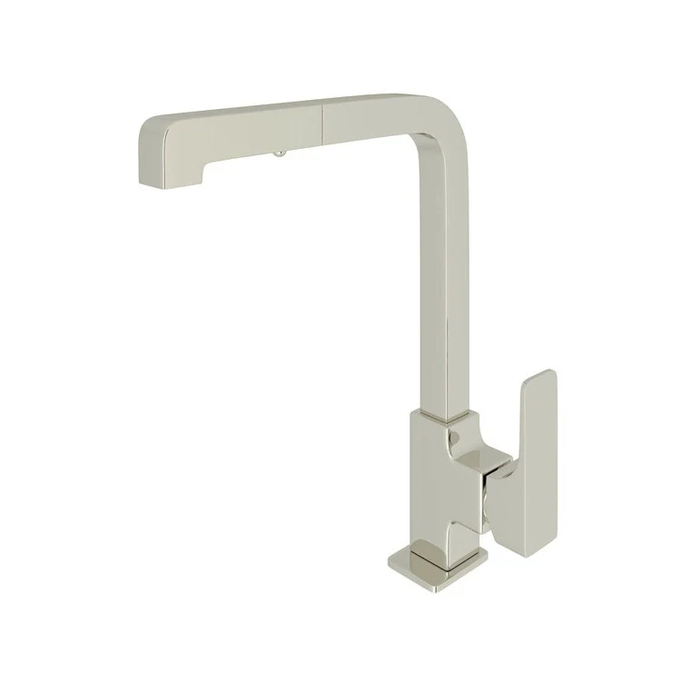 Kitchen Faucet Quartile Pull-Out 1 Metal Side Lever Polished Nickel 1.8 Gallons per Minute - Frankwebs