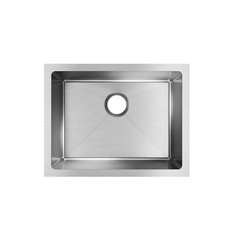 Kitchen Sink Crosstown 23.5 x 18.25 Inch Single Bowl Polished Satin Undermount Drain Location Rear Center Includes 1000001301 Template - Frankwebs