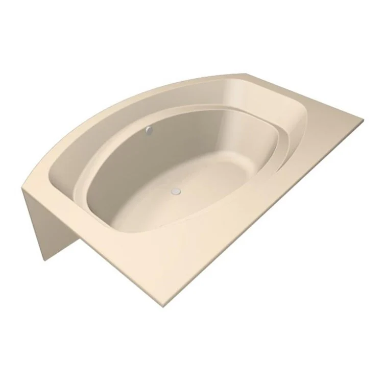 Combination Tub Designer Collection Jessica 60 x 48 x 21 Inch Alcove Biscuit - Frankwebs