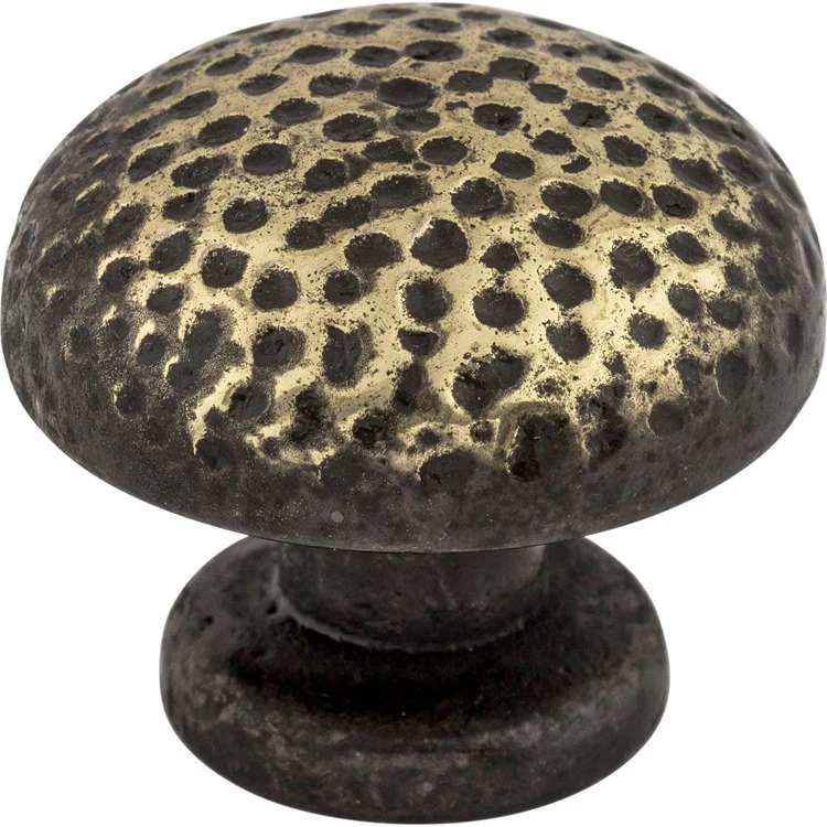 Knob Britannia Warwick Round for Decorative Hardware Dark Antique Brass Cast Iron 1-1/4 Inch 1-1/8 Inch Extension - Frankwebs