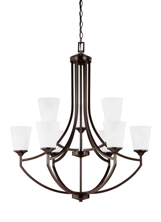 Hanford Nine-Light Two-Tier LED Chandelier - Frankwebs