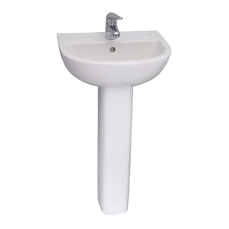 Pedestal Lavatory Compact 450 White Round - Frankwebs