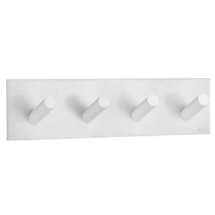 Coat Rack 4 Hook 1-1/4 x 7-1/2 x 1-7/8 Inch White Stainless Steel - Frankwebs