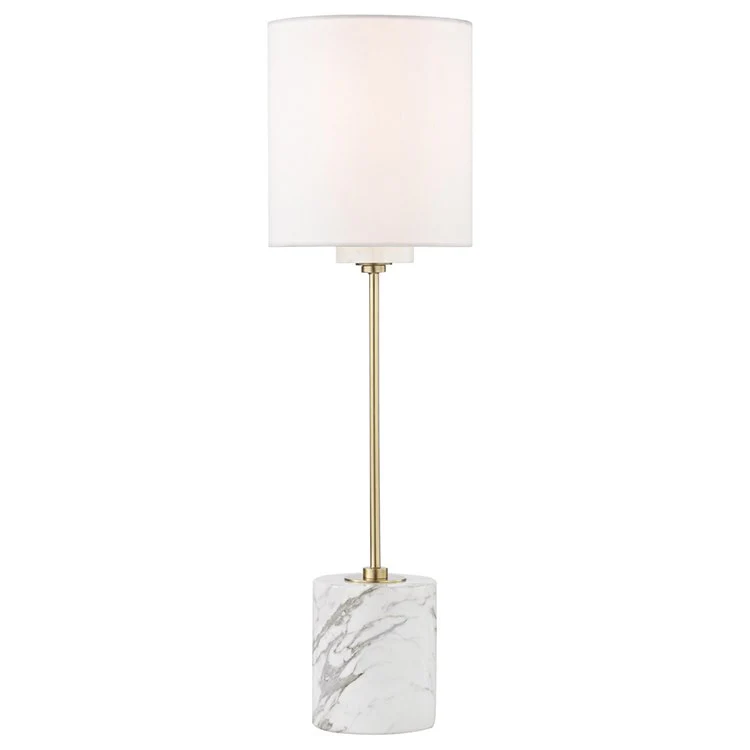Fiona Single-Light Table Lamp with Marble Base - Frankwebs