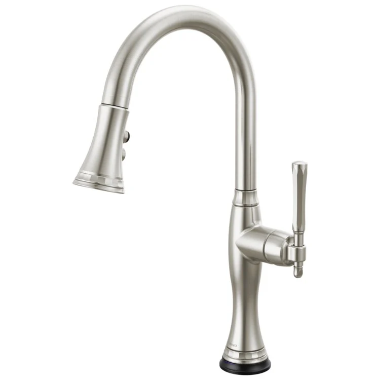 Kitchen Faucet Tulham 1 Lever ADA Polished Chrome Pull Down 2 Function Handspray 1.8 Gallons per Minute - Frankwebs