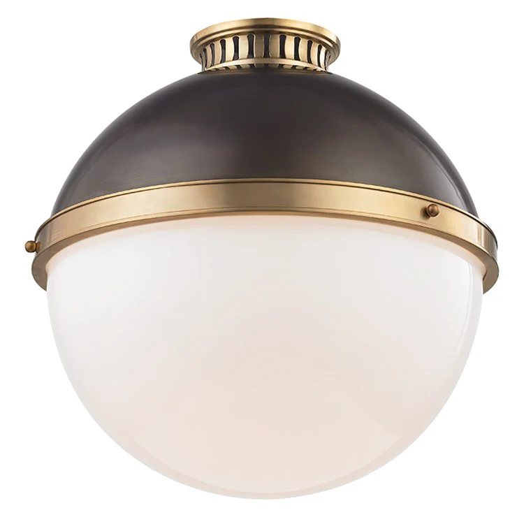 Latham Single-Light Large Flush Mount Ceiling Fixture Mount - Frankwebs
