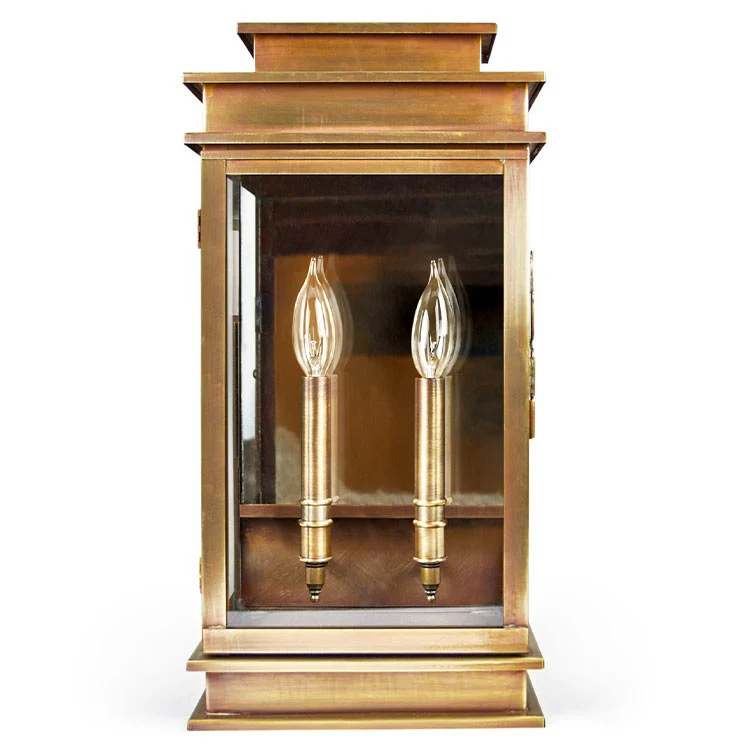 Empire Two-Light Outdoor Wall Lantern with Plain Mirror - Frankwebs